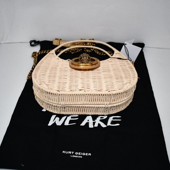 Kurt Geiger Chelsea Basket Rattan Small Hobo Crossbody Bag in Beige #4354849999 - Picture 7 of 7